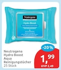 Hydro Boost Aqua Reinigungstücher von Neutrogena für 1,99 € bei budni im Angebot Hydro Boost Aqua Reinigungstücher von Neutrogena im aktuellen budni Prospekt