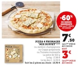 Pizza 4 fromages "mix buffet" en promo chez Super U Pizza 4 fromages "mix buffet" dans le catalogue Super U