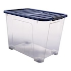 Boîte de rangement transparente avec couvercle et roues IVER 60 L - Brico Dépôt à Villeurbanne Boîte de rangement transparente avec couvercle et roues IVER 60 L en promo chez Brico Dépôt Villeurbanne à 16,90 €