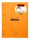 Lot de 3 blocs agrafés perforées de cours Rhodia N°20 SY Orange - Rhodia en promo chez Fnac Lot de 3 blocs agrafés perforées de cours Rhodia N°20 SY Orange - Rhodia dans le catalogue Fnac