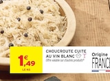 Intermarché Super Orbey - Promo Choucroute cuite au vin blanc Promo Choucroute cuite au vin blanc à 1,49 € dans le catalogue Intermarché Super à Orbey