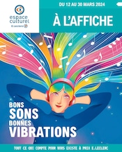 Prospectus E.Leclerc à Saint-Laurent-des-Vignes, "Espace culturel", 32 pages de promos valables du 12/03/2024 au 30/03/2024