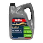 Huile moteur essence/diesel 5L ARECA 5W40 (FORTAX F4000) - ARECA - CarterCash à Villeneuve-d'Ascq Huile moteur essence/diesel 5L ARECA 5W40 (FORTAX F4000) - ARECA en promo chez CarterCash Villeneuve-d'Ascq à 27,90 €