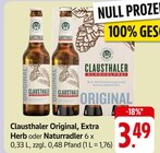 Original, Extra Herb oder Naturradler Angebote von Clausthaler bei E center Breisach für 3,49 €