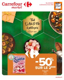 Promotion Bonbons dans le prospectus Carrefour Market, valable du 13/03/2026 au 22/03/2026 Promo Bonbons dans le catalogue Carrefour Market du moment à la page 1