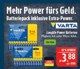 Longlife Power Batterien Mignon AA Angebote von Varta bei Marktkauf Bautzen für 3,88 €