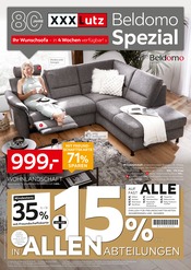 Wohnlandschaft im XXXLutz Möbelhäuser Prospekt in Mainz Aktueller XXXLutz Möbelhäuser Prospekt mit Wohnlandschaft, "Beldomo Spezial", Seite 1
