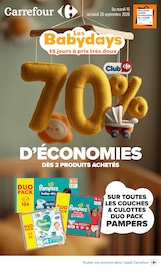 Catalogue Carrefour à Saint-Brice-sous-Forêt cette semaine, valable du 15/09/2026 au 28/09/2026 Prospectus Carrefour à Saint-Brice-sous-Forêt, "Les Babydays", 46 pages de promos valables du 15/09/2026 au 28/09/2026
