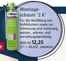 BAUHAUS Dillingen - Montageschaum '2 K' Montageschaum '2 K' Angebot bei BAUHAUS Dillingen im Prospekt "Handzettel KW 01"