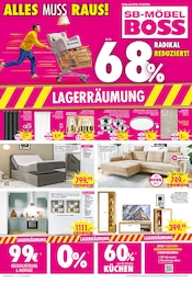 SB Möbel Boss Möbel & Einrichtung Prospekt der aktuellen Woche mit 4 Seiten, gültig von 30.05.2026 bis 12.06.2026, in Fuldabrück und Umgebung Aktueller SB Möbel Boss Möbel & Einrichtung Prospekt in Fuldabrück und Umgebung, "LAGERRÄUMUNG" mit 4 Seiten, 30.05.2026 - 12.06.2026
