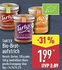 Bio-Brotaufstrich von TARTEX für 1,99 € bei ALDI Nord im Angebot Bio-Brotaufstrich von TARTEX im aktuellen ALDI Nord Prospekt