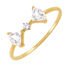 Promo Bague en or jaune et oxydes de zirconium noeud à 145,00 € dans le catalogue E.Leclerc à Jonzac
