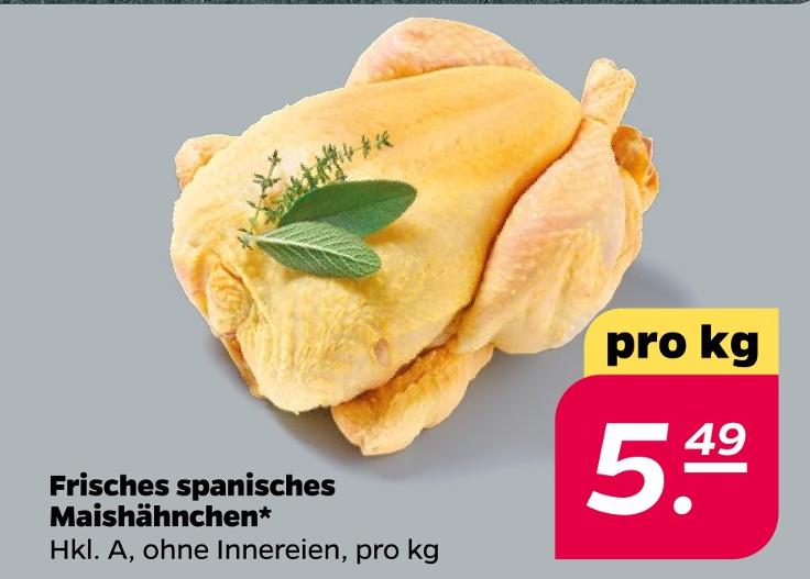 Frisches spanisches Maishähnchen