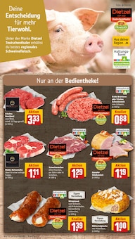Schweinefleisch im REWE Prospekt "Dein Markt" mit 35 Seiten (Leipzig)