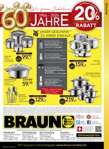 Küche im BRAUN Möbel-Center Prospekt "60 JAHRE BRAUN MÖBEL-CENTER" mit 18 Seiten (Reutlingen)
