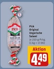 Original Ungarische Salami im REWE Prospekt Original Ungarische Salami von Pick im aktuellen REWE Prospekt für 4,49 €