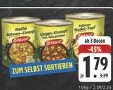 Eintopf oder Serbische Bohnensuppe Angebote von Erasco bei E center Würzburg für 1,79 €