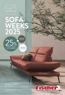 Polstermöbel Fischer Prospekt Comfort REPUBLIC - SOFA WEEKS 2025 mit 8 Seiten