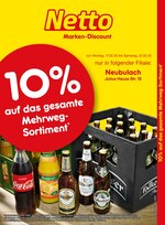 Netto Marken-Discount Prospekt "10% auf das gesamte Mehrweg-Sortiment", 2 Seiten, für Calw, 17.02.2020 - 22.02.2020 Netto Marken-Discount Prospekt "10% auf das gesamte Mehrweg-Sortiment", 2 Seiten, für Calw, 17.02.2020 - 22.02.2020