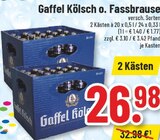 Aktuelles Gaffel Kölsch o. Fassbrause Angebot bei Trinkgut in Düsseldorf ab 26,98 €