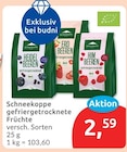 gefriergetrocknete Früchte von Schneekoppe im aktuellen budni Prospekt