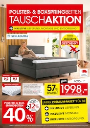 Zurbrüggen Prospekt für Erwitte mit 4 Seiten Zurbrüggen Prospekt für Erwitte: "POLSTER- & BOXSPRINGBETTEN TAUSCHAKTION", 4 Seiten, 27.08.2026 - 14.09.2026
