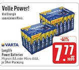 Longlife Power Batterien Mignon AA Angebote von VARTA bei EDEKA Plauen für 7,77 €