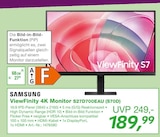 ViewFinity 4K Monitor S27D700EAU (S70D) im Angebot bei EP: in Mannheim ViewFinity 4K Monitor S27D700EAU (S70D) Angebote von Samsung bei EP: Mannheim für 189,99 €