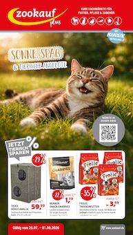 Zookauf Prospekt der KW 30 "Sonne, Spaß und tierische Angebote" Aktueller Zookauf Prospekt "Sonne, Spaß und tierische Angebote" Seite 1 von 12 Seiten