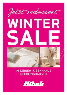 Aktueller Kibek Prospekt (Marl, 21 Seiten zum blättern Kibek Prospekt WINTER SALE mit 21 Seiten