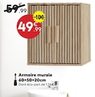 Armoire murale en promo chez Maxi Bazar Puteaux à 49,99 €