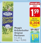 Kräuterbutter Original Portionen Angebote von Meggle bei EDEKA Pforzheim für 1,39 €