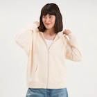 Sweat zippé à capuche beige femme en promo chez La Halle Sweat zippé à capuche beige femme dans le catalogue La Halle