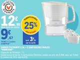 Carafe filtrante 2,5L + 2 cartouches ovales - HOMESIDE à 9,67 € dans le catalogue E.Leclerc