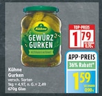 Gurken von Kühne für 1,59 € bei EDEKA im Angebot Gurken von Kühne im aktuellen EDEKA Prospekt