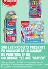 50 % avec la carte ticket e.leclerc Sur les produits présents en magasin de la gamme de peinture et de coloriage 1er âge 'MAPED' - MAPED en promo chez E.Leclerc 50 % avec la carte ticket e.leclerc Sur les produits présents en magasin de la gamme de peinture et de coloriage 1er âge 'MAPED' - MAPED dans le catalogue E.Leclerc