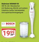 Stabmixer MSM6B150 Angebote von Bosch bei GLOBUS Weinheim für 19,99 €
