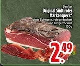 Original Südtiroler Markenspeck im Angebot bei EDEKA in Ravensburg Original Südtiroler Markenspeck Angebote von Senfter bei EDEKA Ravensburg für 2,49 €