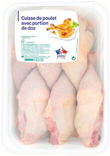 Carrefour Market Bergerac - CUISSE DE POULET AVEC PORTION DE DOS Promo CUISSE DE POULET AVEC PORTION DE DOS dans le catalogue Carrefour Market "Le mois juste pour moi" à Bergerac