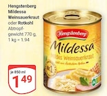 Mildessa Weinsauerkraut im Angebot bei GLOBUS in Siegen Mildessa Weinsauerkraut Angebote von Hengstenberg bei GLOBUS Siegen für 1,49 €