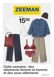Prospectus Zeeman à Précy-sur-Marne, "Cette semaine : des vêtements femme et homme et des sous-vêtements", 23 pages, 13/09/2025 - 26/09/2025