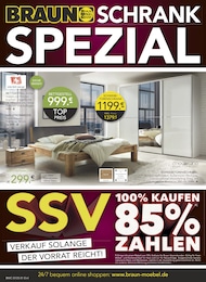 Aktueller BRAUN Möbel-Center Prospekt, "SSV - VERKAUF SOLANGE DER VORRAT REICHT", mit Angeboten der Woche, gültig von 25.06.2025 bis 25.06.2025