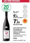 AOP Saint-Nicolas de Bourgueil Les Côteaux - FAMILLE AMIRAULT GROSBOIS en promo chez Intermarché Express AOP Saint-Nicolas de Bourgueil Les Côteaux - FAMILLE AMIRAULT GROSBOIS dans le catalogue Intermarché Express