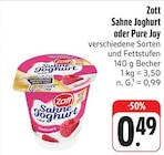 Aktuelles Sahne Joghurt oder Pure Joy Angebot bei EDEKA in Dresden ab 0,49 €
