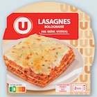 Lasagnes Bolognaise - U en promo chez Super U Saumur à 1,46 €