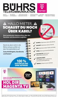 Fernseher im Telekom Partner Bührs Melle Prospekt "Top Angebote" mit 8 Seiten (Bünde)