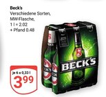 Aktuelles Beck's Angebot bei GLOBUS in Ludwigshafen (Rhein) ab 3,99 €
