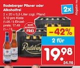 Bier im Angebot bei Netto Marken-Discount in Radeberg Bier Angebote von Radeberger bei Netto Marken-Discount Radeberg für 17,49 €