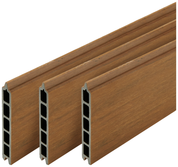 Lot de 3 lames de clôture composite "neva" coloris chêne