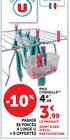 Panier 36 pinces à linge + 6 offertes - U dans le catalogue Hyper U